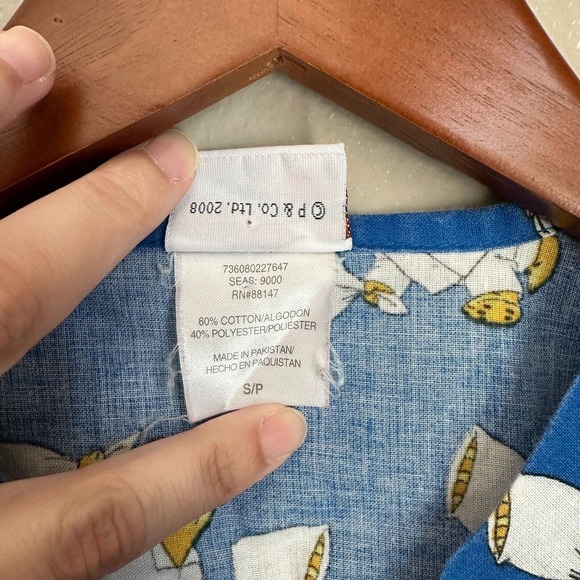 Paddington Bear Blue Scrubs Top Cotton V-Neck Short Sleeve Pockets Women's S - Picture 7 of 10